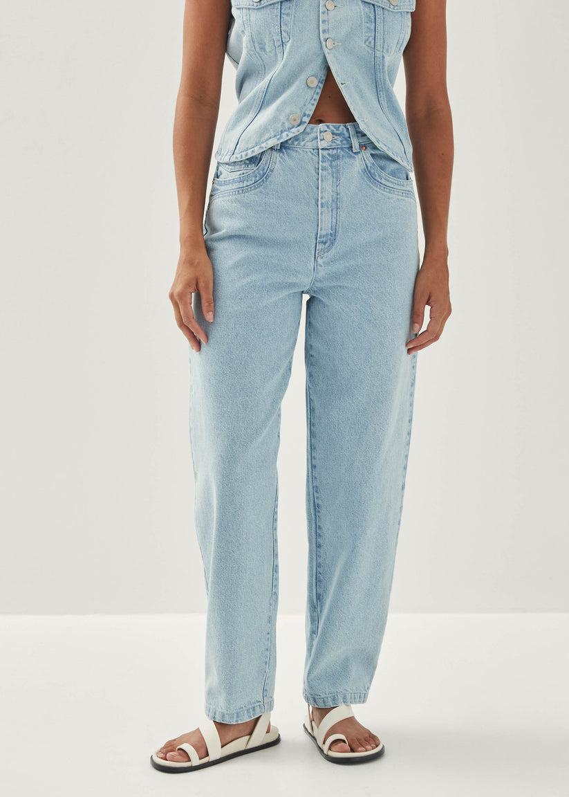 Alohas Lorenza Pantalones de Tejido Vaquero Color Azul Claro Ofertas