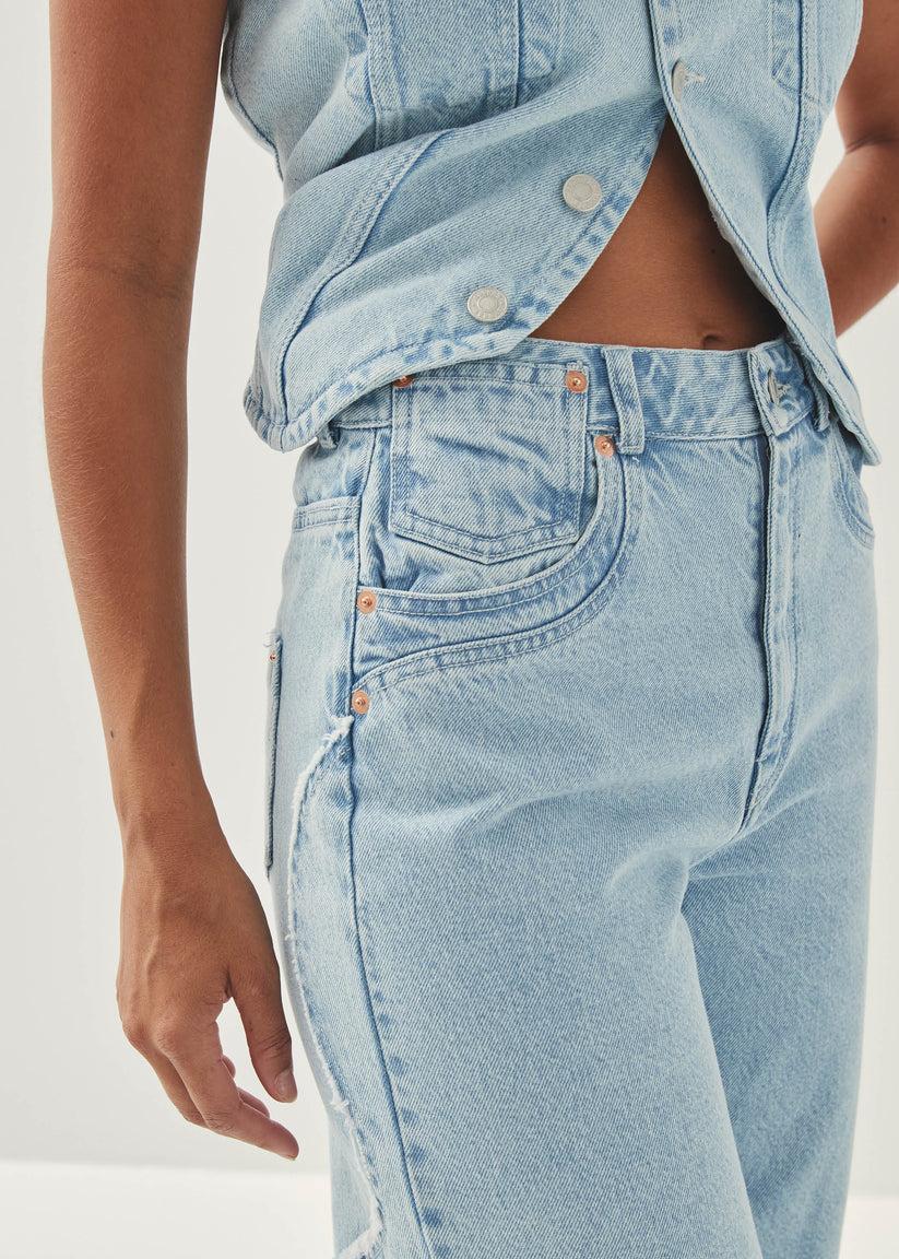 Alohas Lorenza Pantalones de Tejido Vaquero Color Azul Claro Ofertas