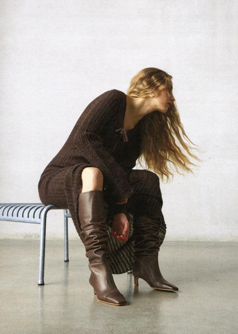 Alohas Kalila Botas de Cuero Marrón Gran oferta