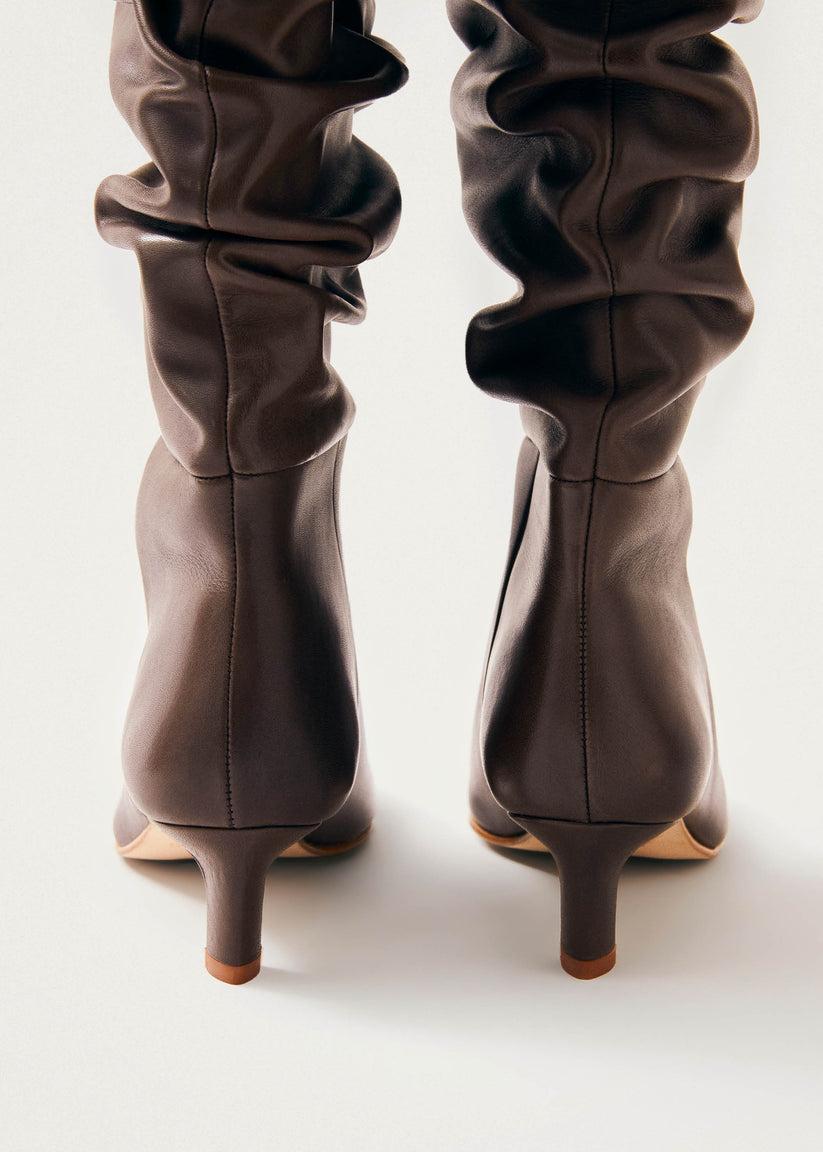 Alohas Kalila Botas de Cuero Marrón Gran oferta