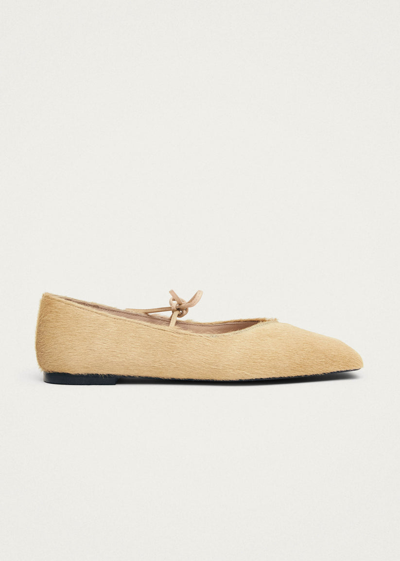 Alohas Sway Soft Bailarinas de Cuero Beige Tienda