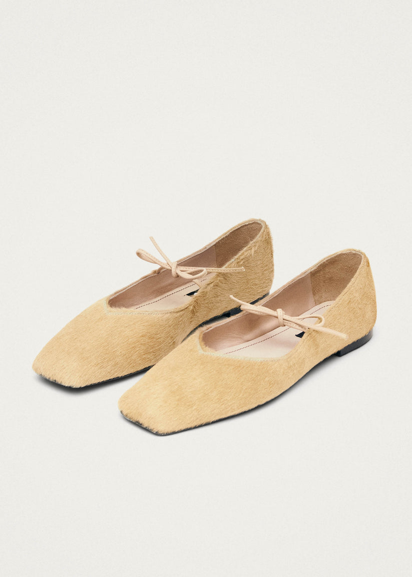 Alohas Sway Soft Bailarinas de Cuero Beige Tienda