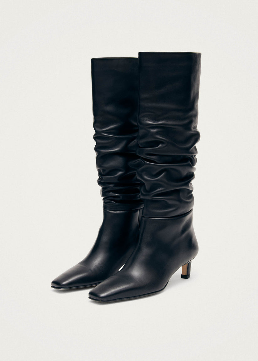 Alohas Kalila Botas de Cuero Negro Últimos 3 días