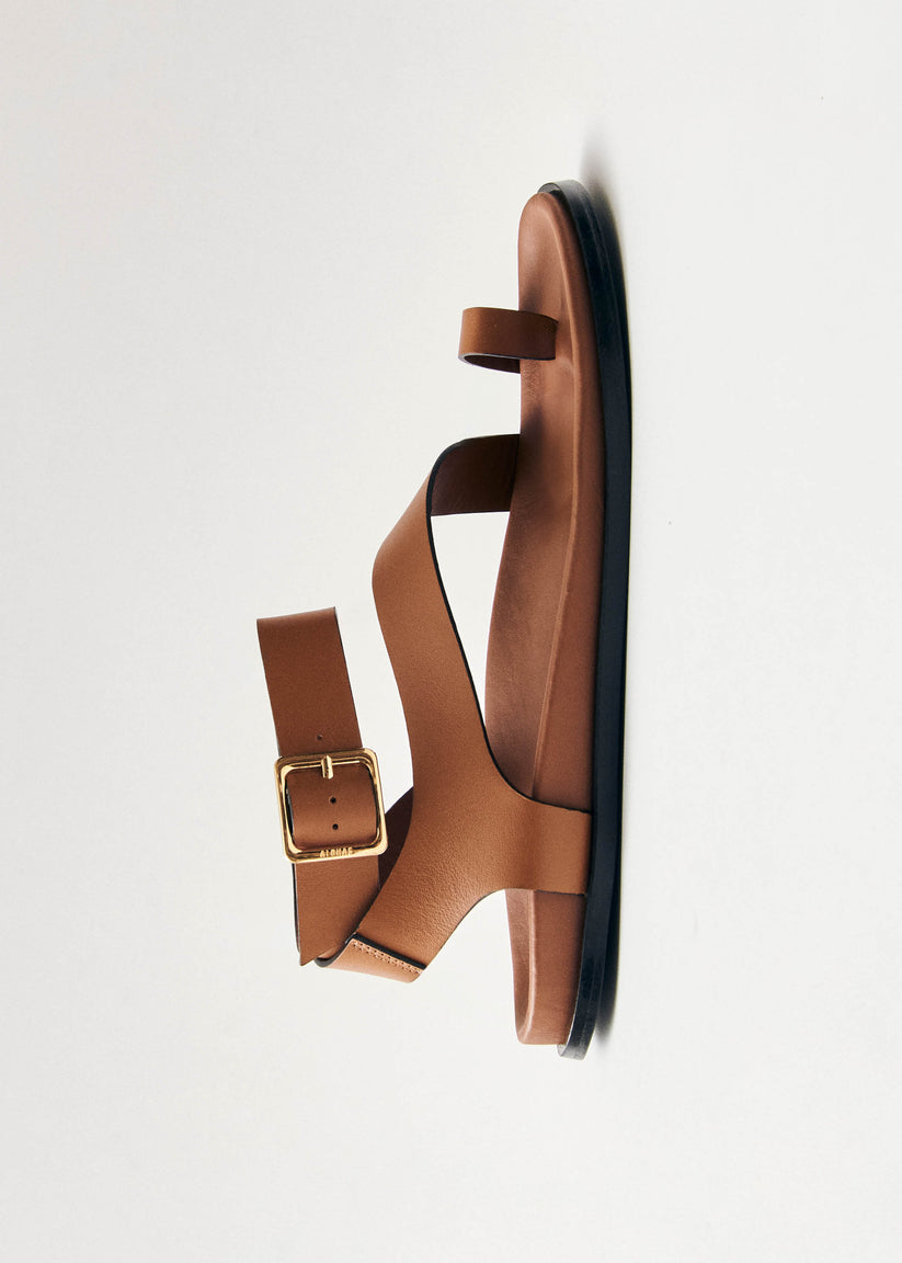 Alohas Myles Sandalias de Cuero Marrón En oferta