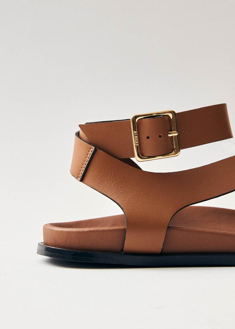 Alohas Myles Sandalias de Cuero Marrón En oferta