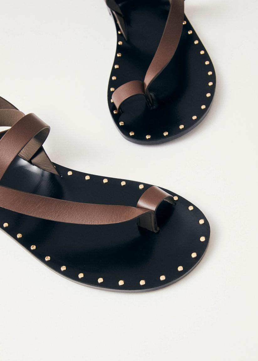 Alohas Tallula Brown Leather Sandals Ofertas especiales