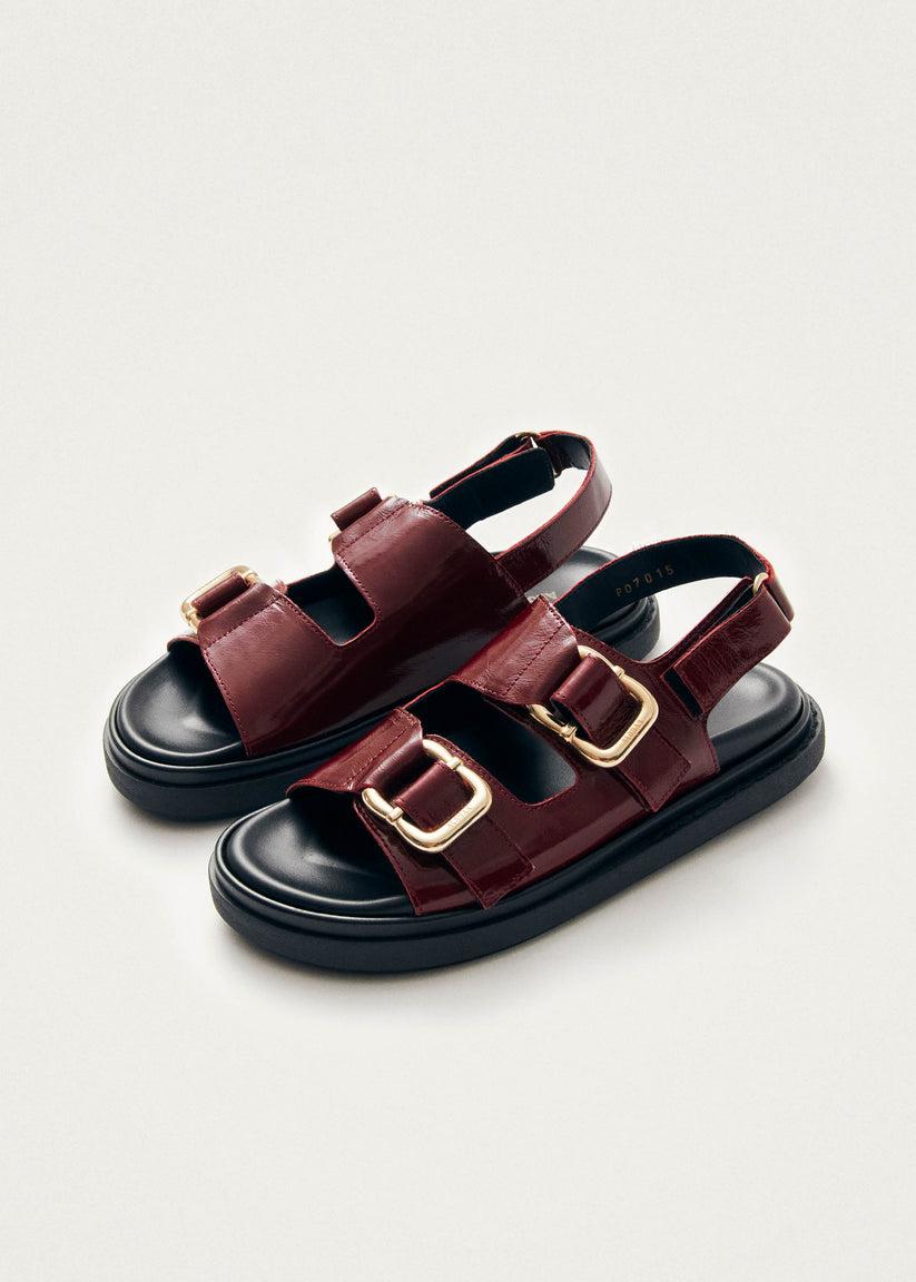 Alohas Harper Onix Sandalias de Cuero Color Burdeos Precio ultrabajo