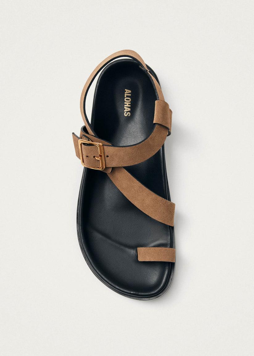 Alohas Siren Sandalias de Cuero Ante Color Tan Outlet
