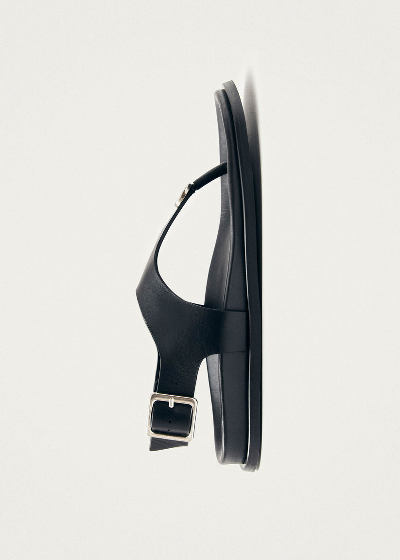Alohas Harbor Sandalias de Cuero Negras Ofertas