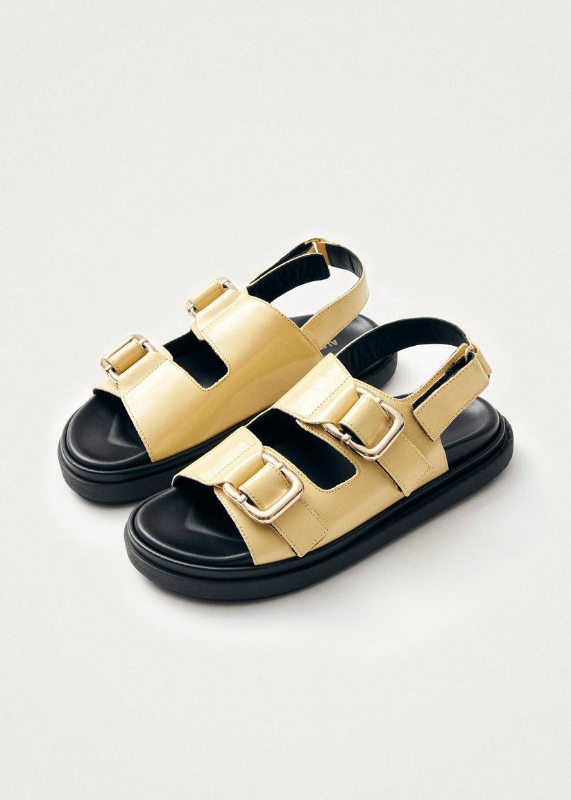 Alohas Harper Onix Sandalias de Cuero Color Vainilla Rebajas de fábrica