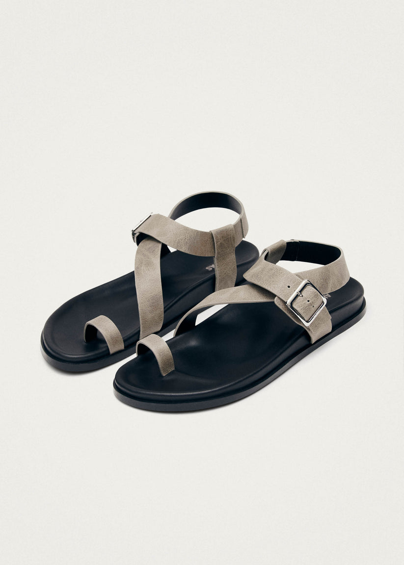 Alohas Siren Vintage Sandalias de Cuero Gris Envío gratis