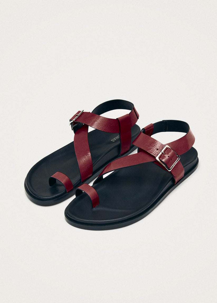 Alohas Siren Onix Sandalias de Cuero Burdeos Oferta especial