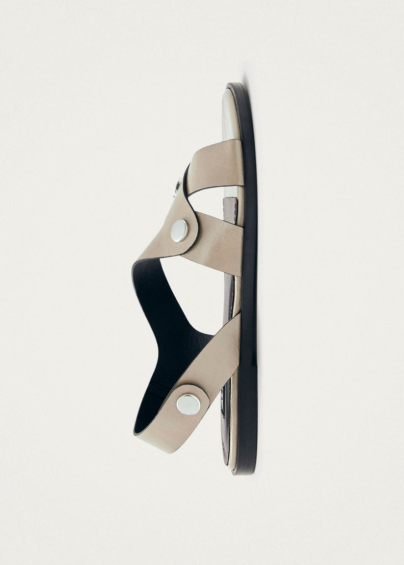 Alohas Mindy Onix Sandalias de Cuero Color Beige Envío gratis
