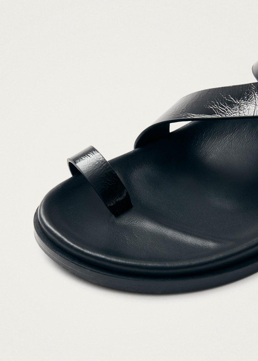 Alohas Siren Onix Sandalias de Cuero Negro Oferta especial de fábrica