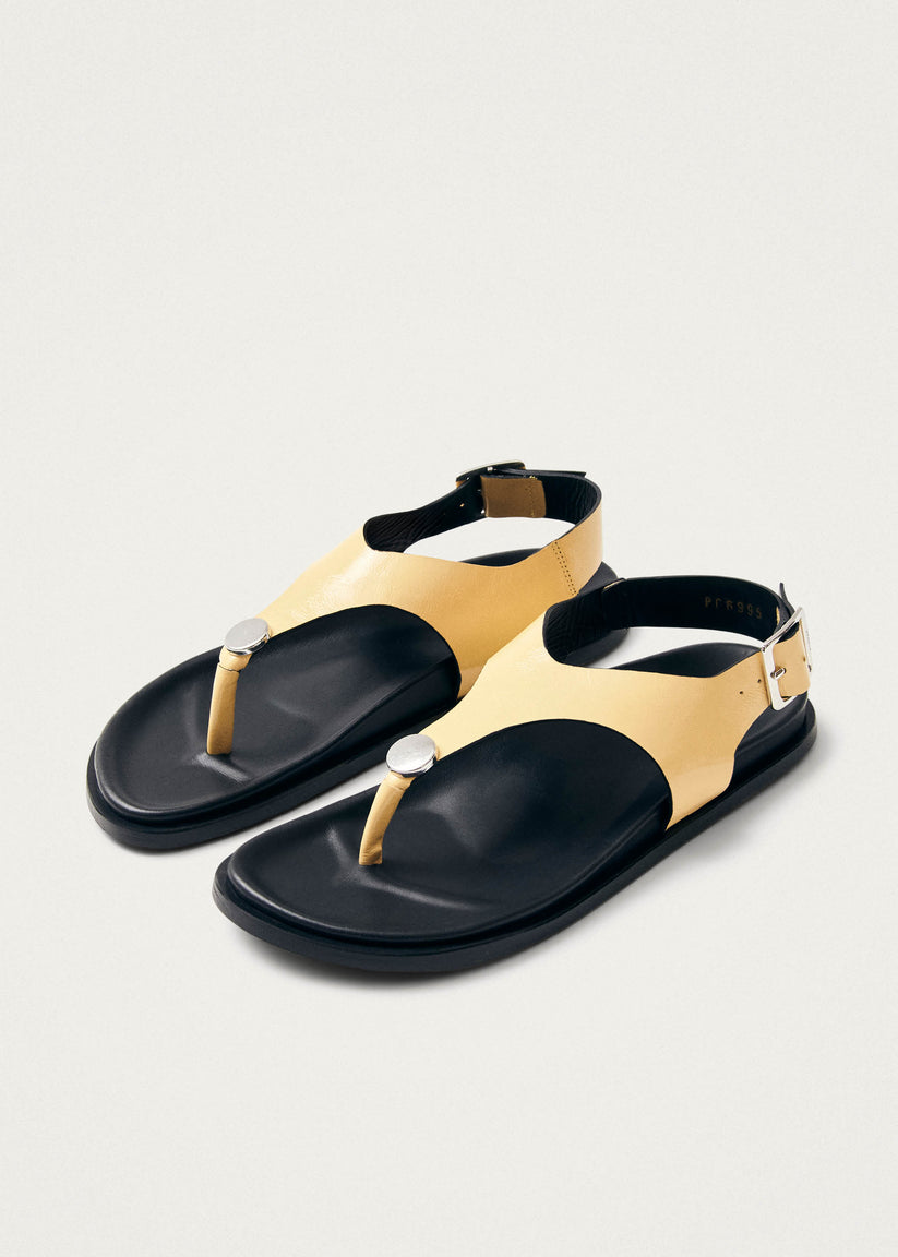 Alohas Harbor Onix Sandalias de Cuero Color Vainilla Solo queda un día