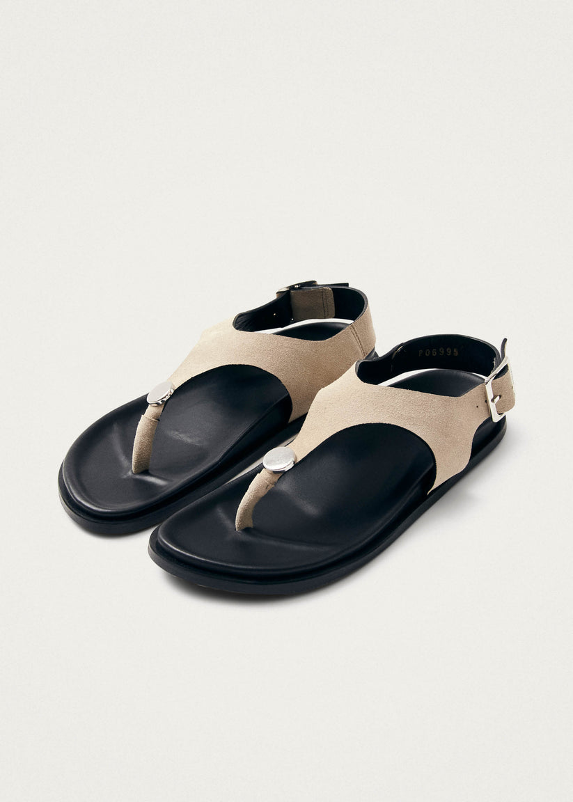 Alohas Harbor Sandalias de Ante Color Crema Grandes descuentos