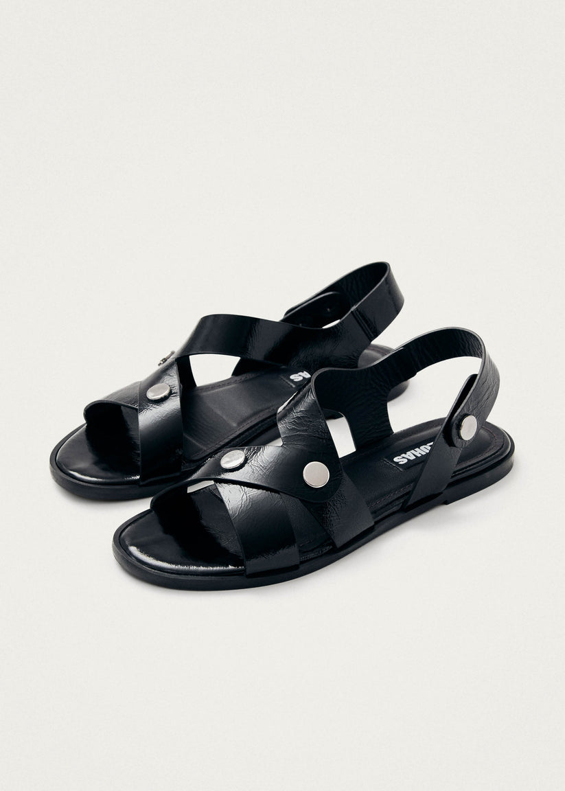 Alohas Mindy Onix Sandalias de Cuero Negro Grandes ahorros