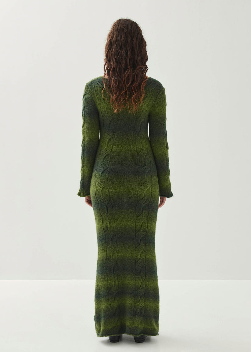Alohas Trenza Vestido Verde de Punto Precio ultrabajo