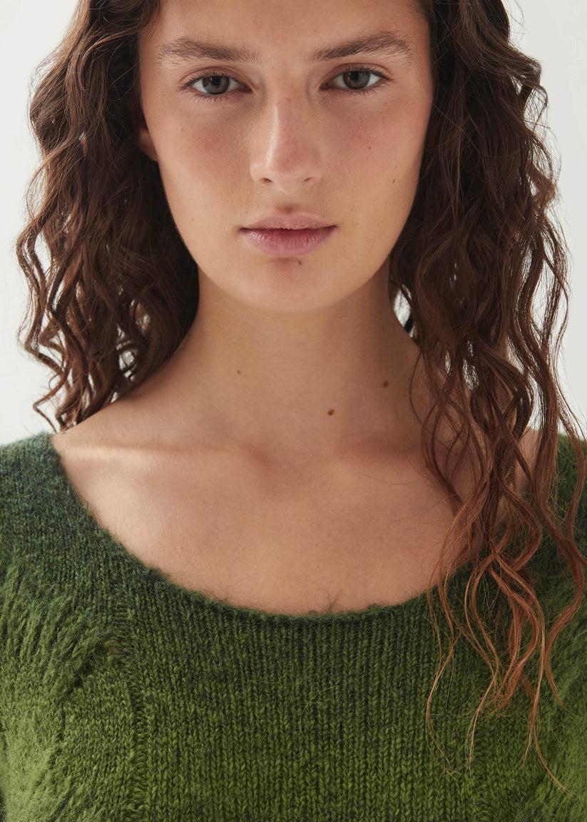 Alohas Trenza Vestido Verde de Punto Precio ultrabajo