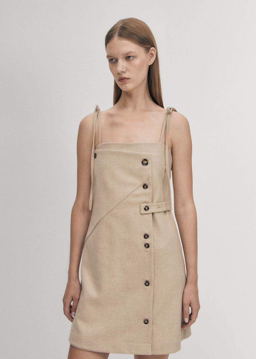 Alohas Gala Vestido Beige Ofertas