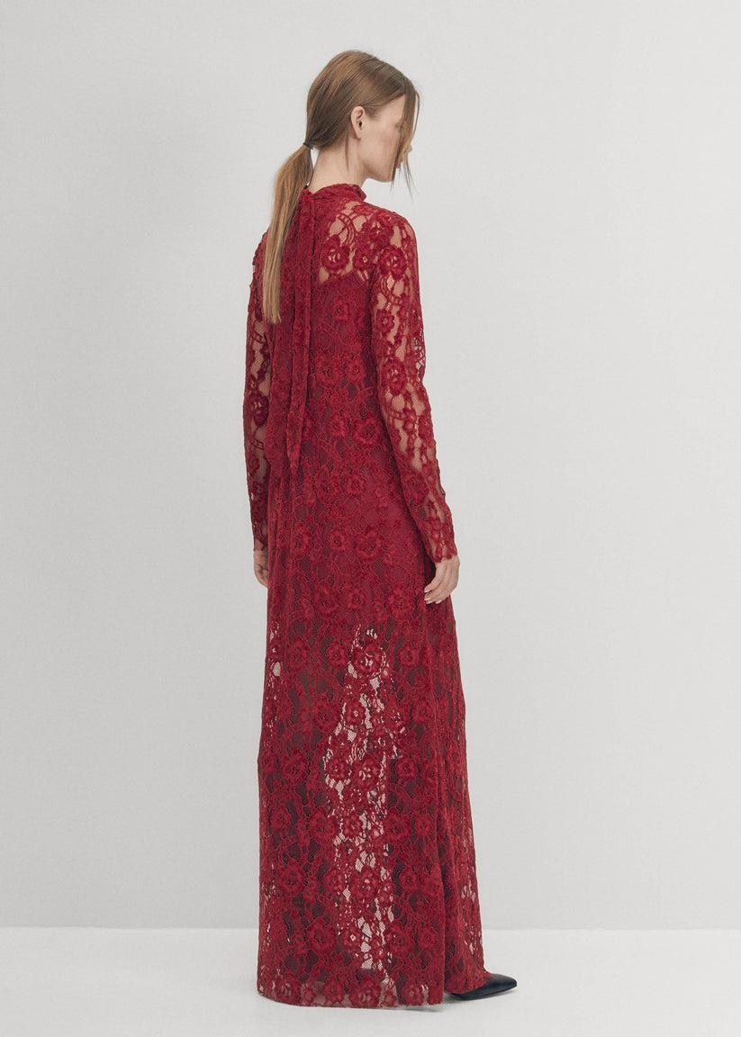 Alohas Vestido de Encaje Tiban en Color Vino Rebajas de fábrica