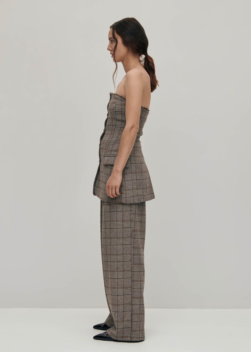 Alohas Deva Checks Brown Vest Descuento