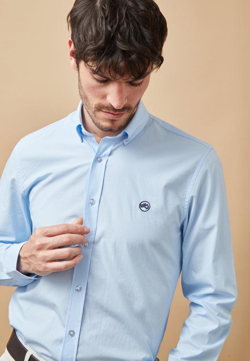 Altonadock Camisa Azul Popelín Grandes ahorros