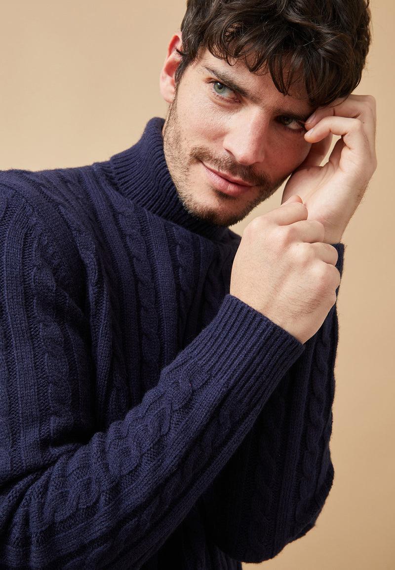 Altonadock Jersey Cuello Vuelto Azul Venta caliente