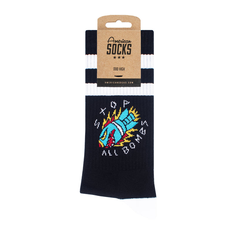 American socks Stop All Bombs - Mid High Los más vendidos