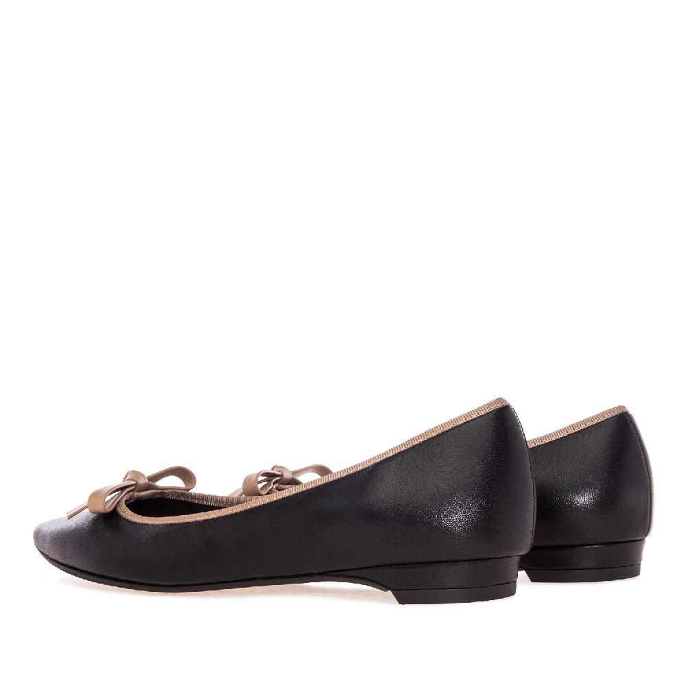 Andres machado Bailarina Piel Negro Oferta especial de fábrica