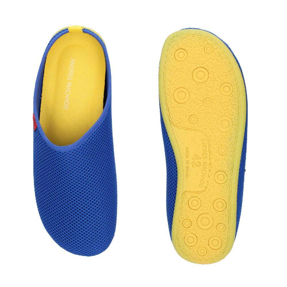 Andres machado Zapatillas Unisex de estar por casa de Verano en Rejilla Azul Klein Outlet