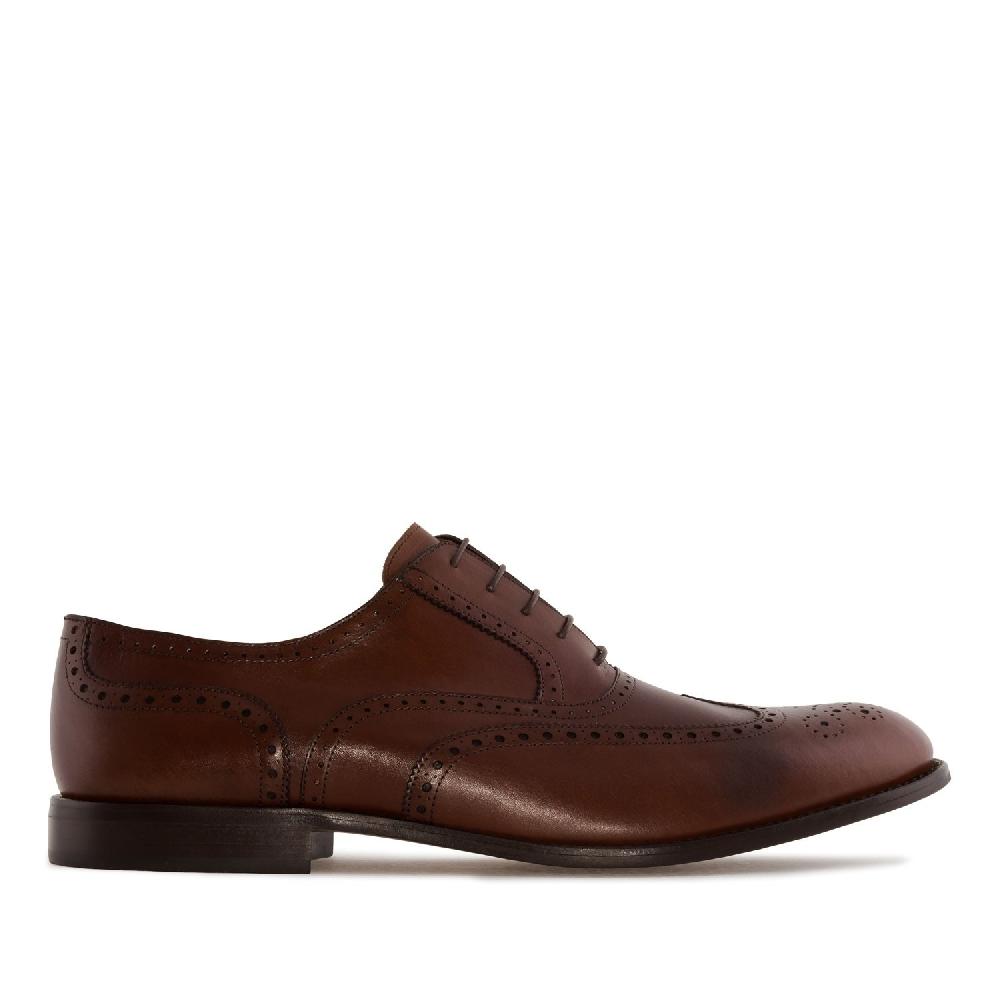 Andres machado Zapato de Caballero estilo Oxford en Piel Caoba Grandes descuentos