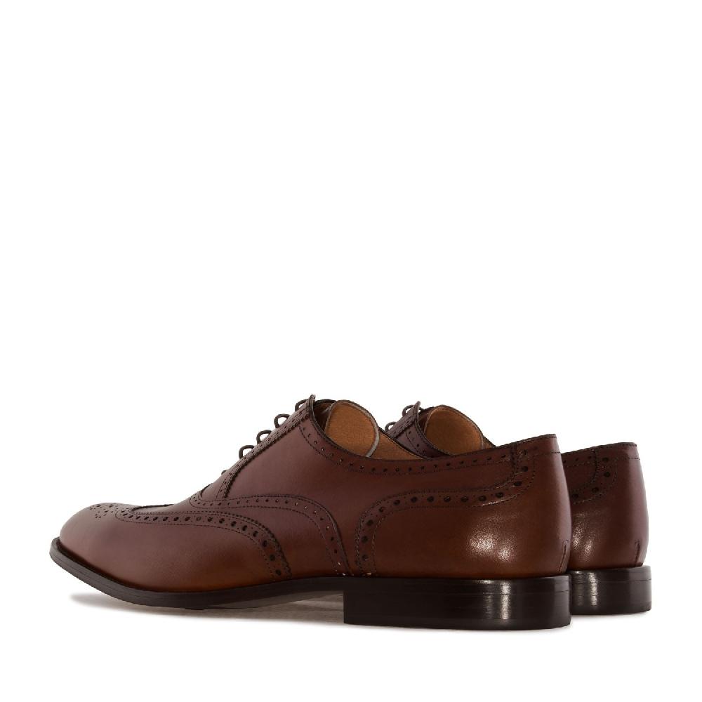 Andres machado Zapato de Caballero estilo Oxford en Piel Caoba Grandes descuentos