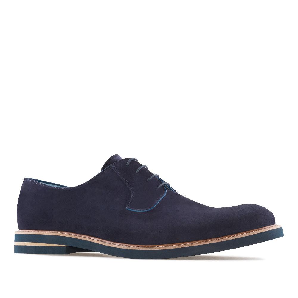 Andres machado Zapatos Blucher Serraje Azul Liquidación