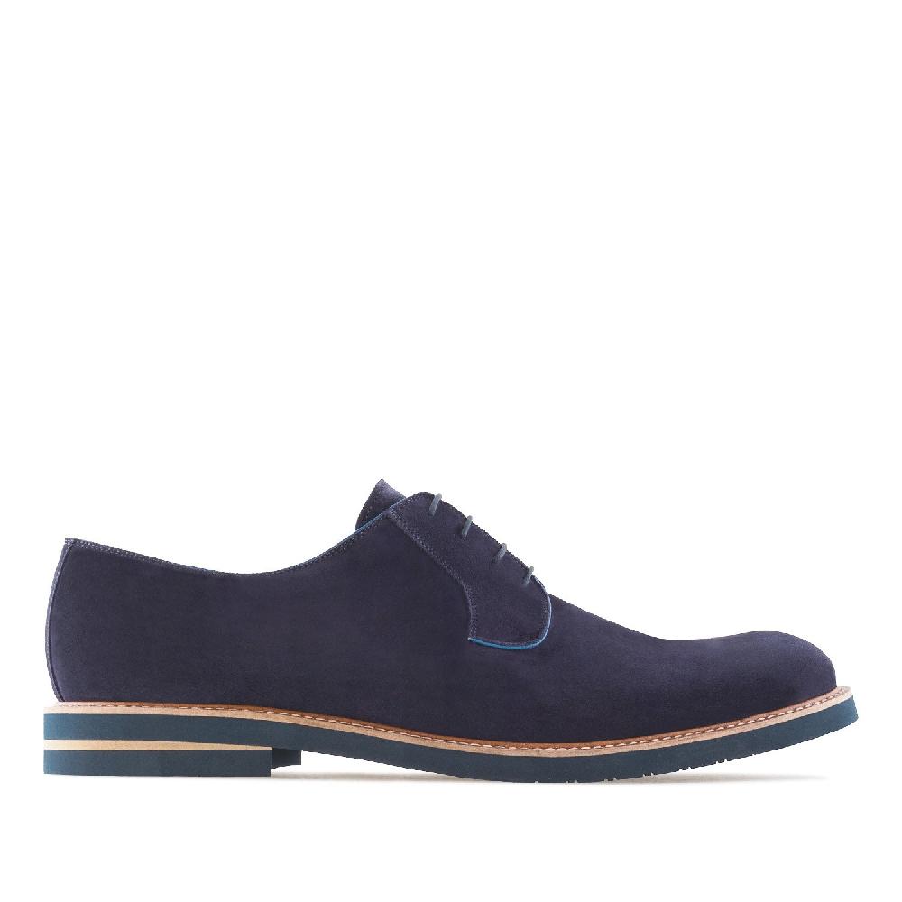 Andres machado Zapatos Blucher Serraje Azul Liquidación