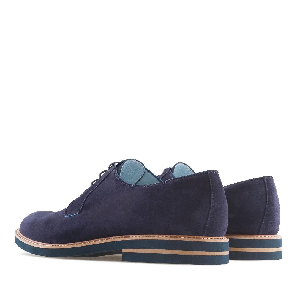 Andres machado Zapatos Blucher Serraje Azul Liquidación