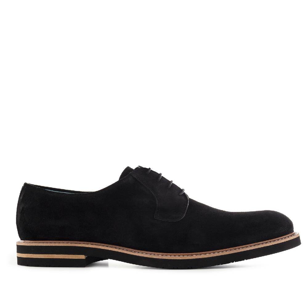 Andres machado Zapatos Blucher Serraje Negro Envío internacional gratuito