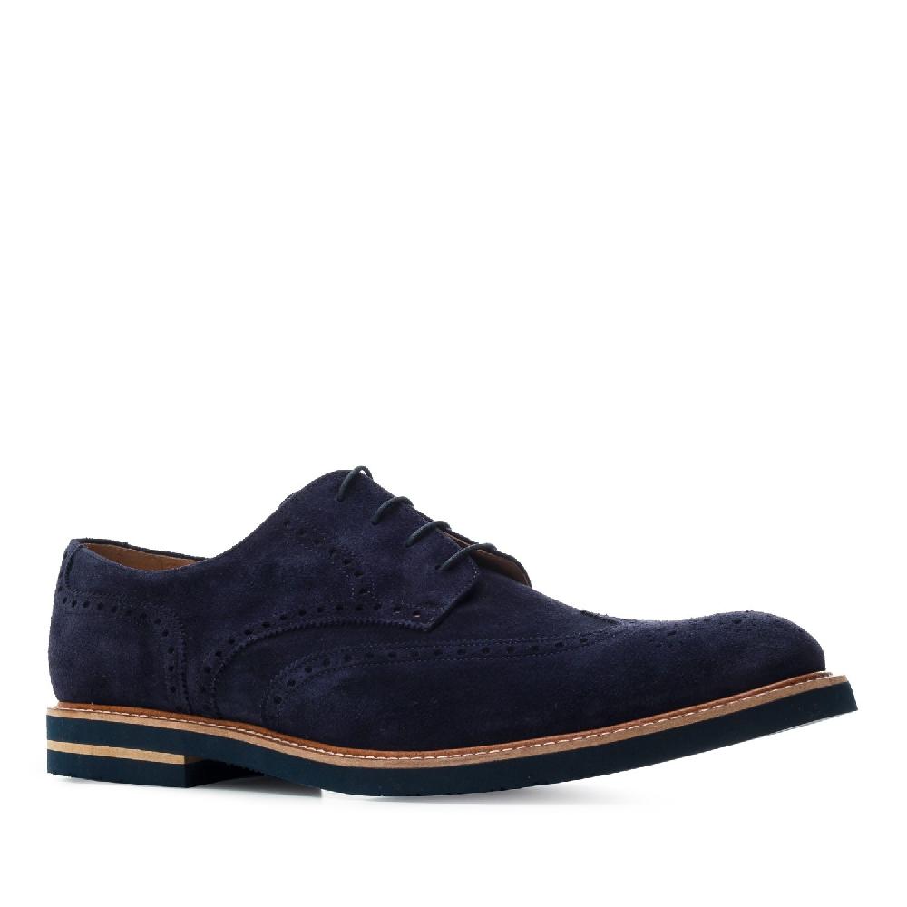 Andres machado Zapatos estilo Blucher Serraje Azul Última moda
