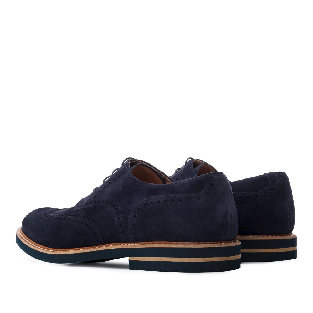 Andres machado Zapatos estilo Blucher Serraje Azul Última moda