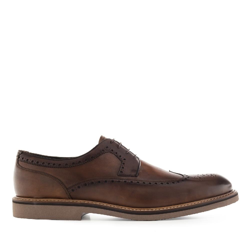 Andres machado Zapato estilo Blucher en Piel Marron Último día
