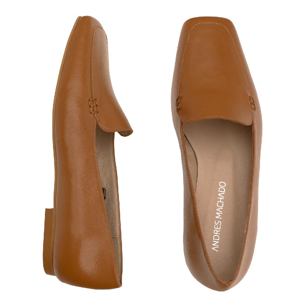 Andres machado Mocasín en piel de color marrón Envío gratis