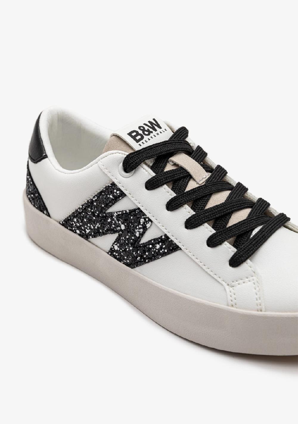 Break & walk Zapatillas Bajas Glitter Blanco / Negro Solo hoy