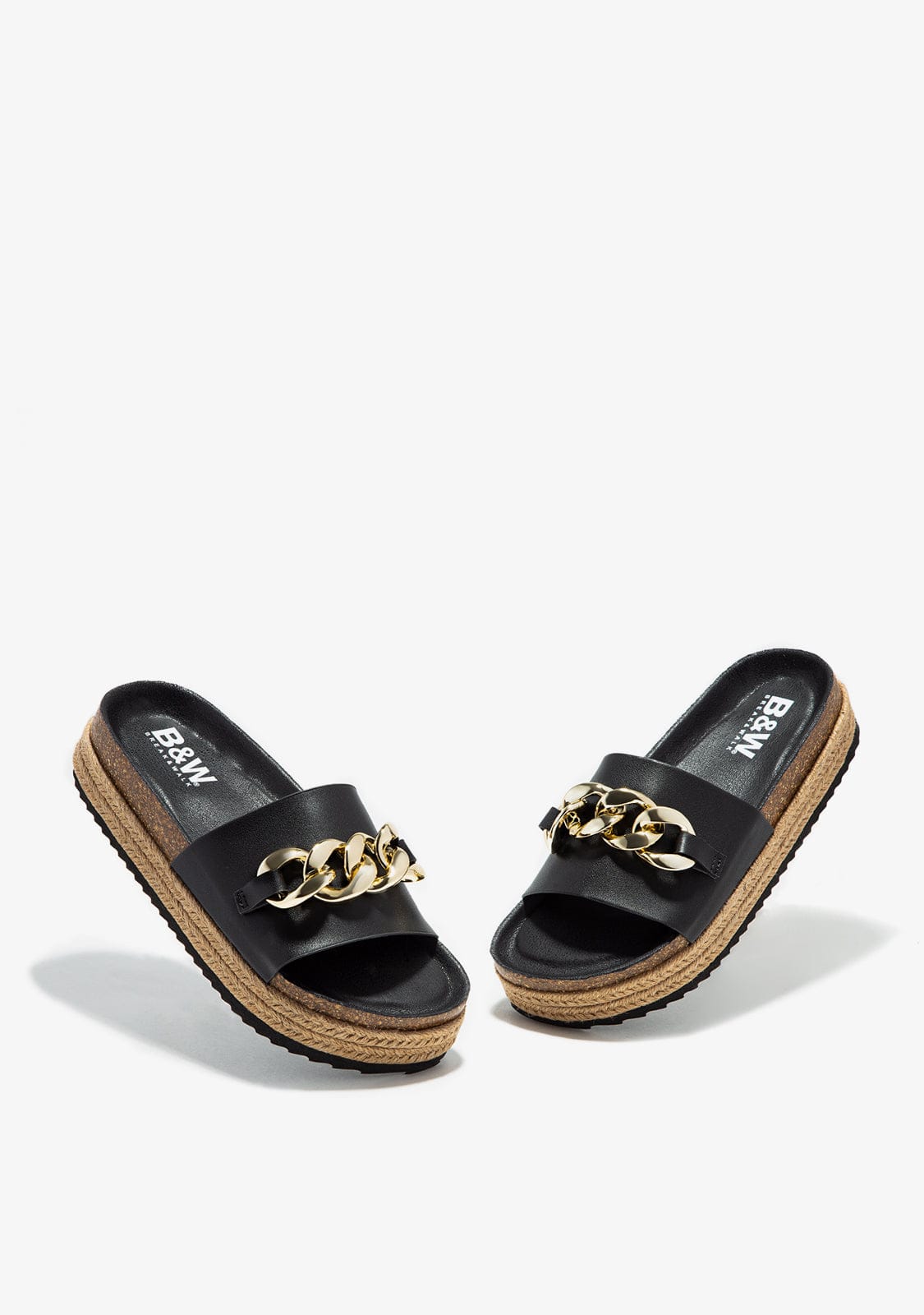 Break & walk Sandalias Abiertas Plataforma Negro Precios de Black Friday