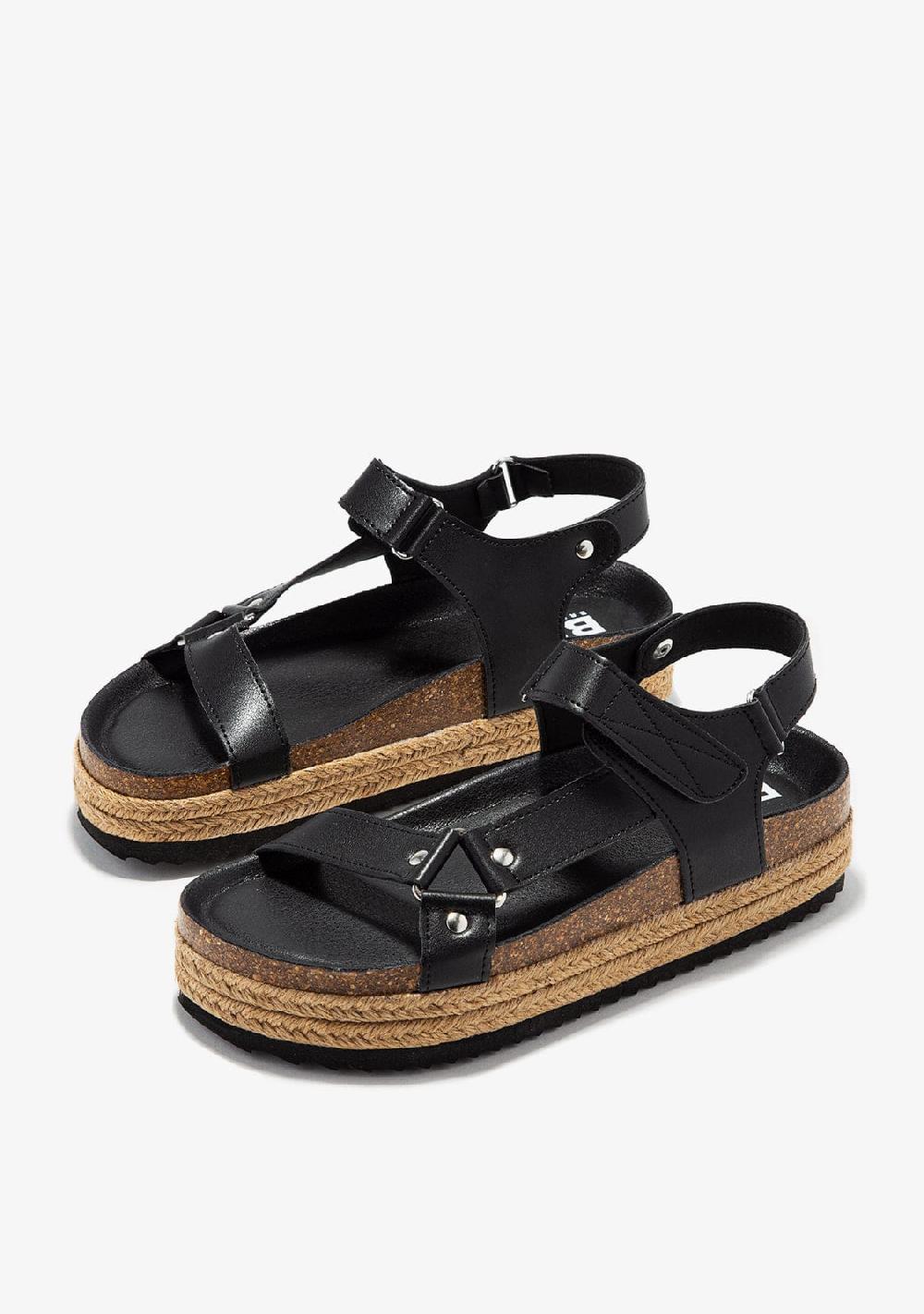 Break & walk Sandalias Plataforma Negro Descuentos del mes