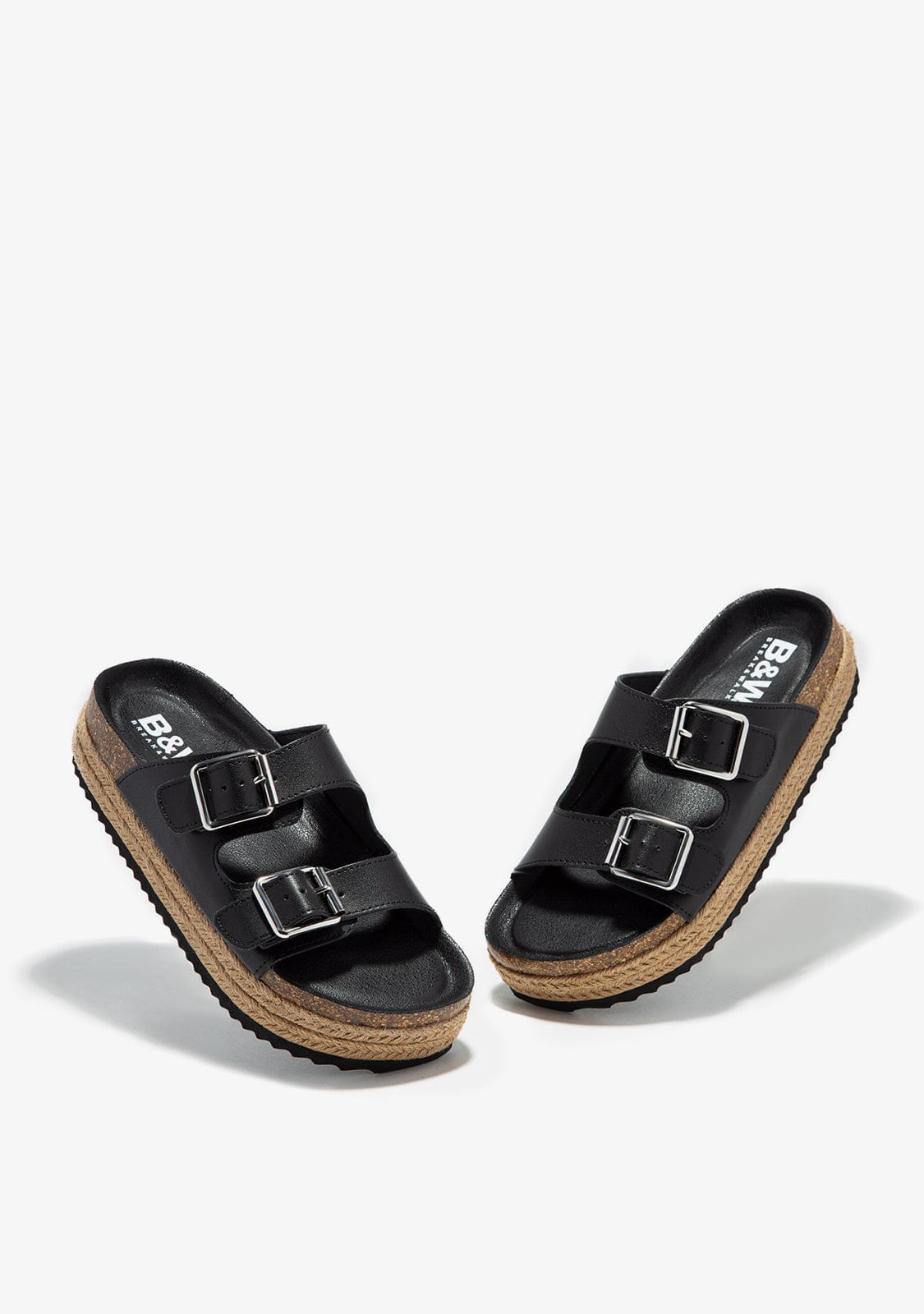 Break & walk Sandalias Hebilla Plataforma Negro Última moda