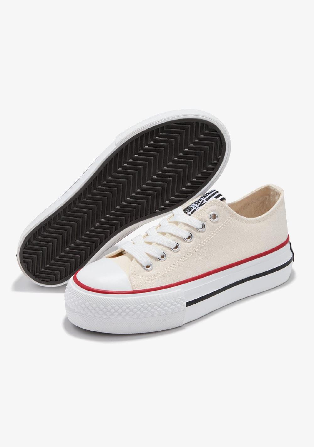 Break & walk Zapatillas Lona Plataforma Beige Precio de fábrica