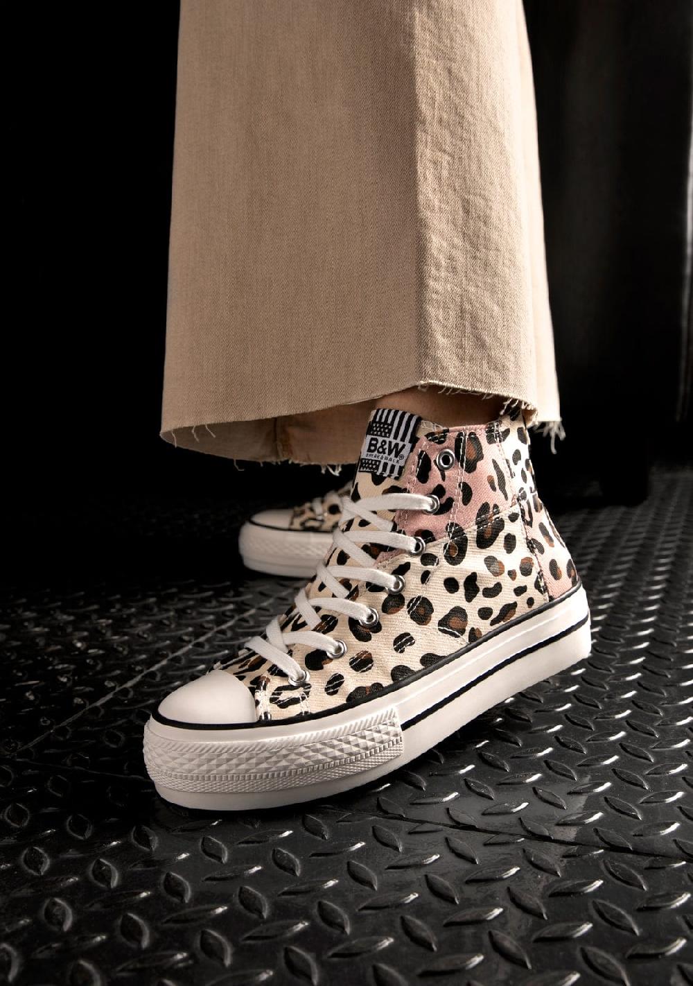 Break & walk Zapatilla Alta Doble Plataforma Leo Patchwork Oferta especial