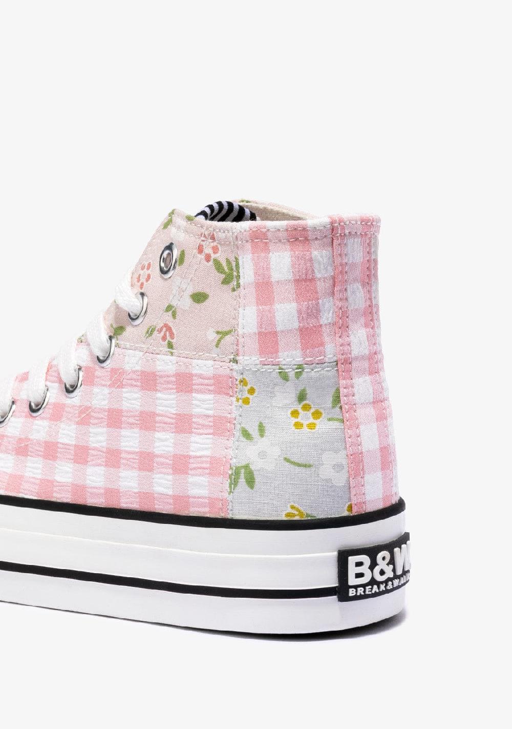 Break & walk Zapatillas Altas Flores Vichy Lona Superdescuento