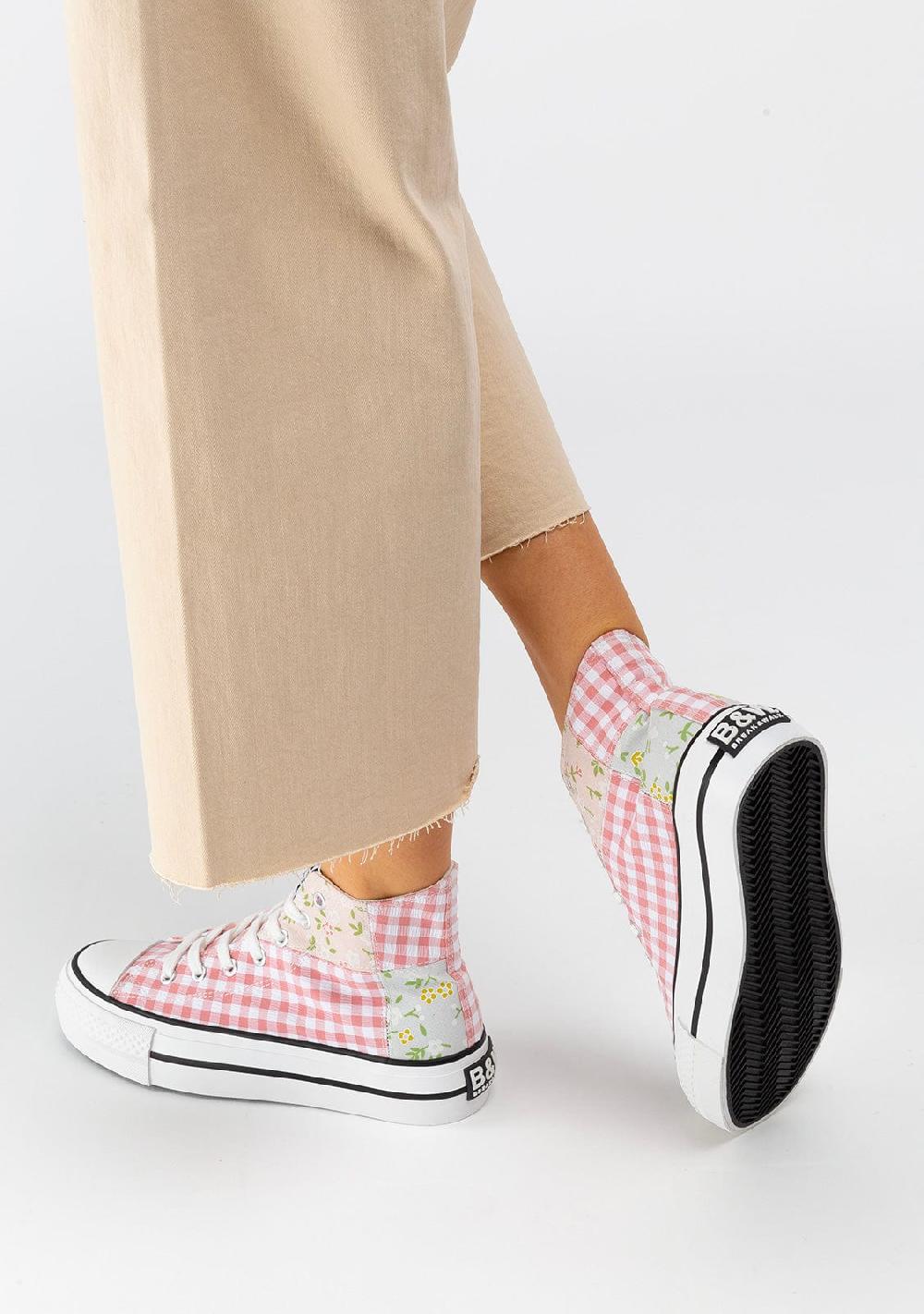 Break & walk Zapatillas Altas Flores Vichy Lona Superdescuento
