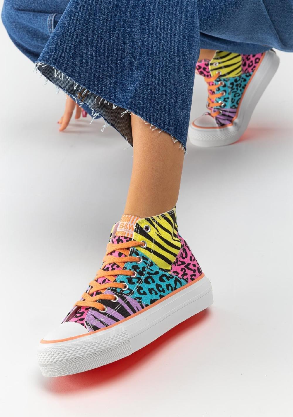 Break & walk Zapatillas Altas Animal Print Lona Multicolor Grandes descuentos